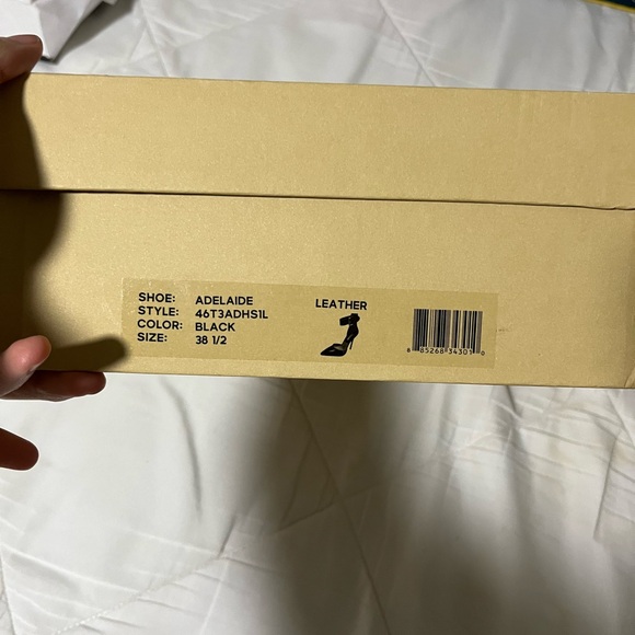 Michael Kors Womens Adelaide Black Leather Ankle Strap Heels Size 8 38.5 - Picture 2 of 12